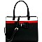 Bow Accent Color Block Structured 2-Way Satchel  MH-ES3136