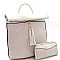 Tasselled 2-Piece Roll-Up Backpack Set