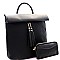 Tasselled 2-Piece Roll-Up Backpack Set