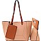 Fashionable Cut-Out Handle Satchel 3 in 1 Tote Value Set MH-ES3210