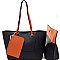 Fashionable Cut-Out Handle Satchel 3 in 1 Tote Value Set MH-ES3210