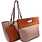 Fashionable Cut-Out Handle Satchel 3 in 1 Tote Value Set MH-ES3210