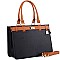3 COMPARTMENT SAFFIANO SATCHEL