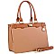3 COMPARTMENT SAFFIANO SATCHEL