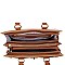 3 COMPARTMENT SAFFIANO SATCHEL