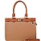 3 COMPARTMENT SAFFIANO SATCHEL