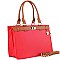 3 COMPARTMENT SAFFIANO SATCHEL