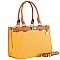 3 COMPARTMENT SAFFIANO SATCHEL