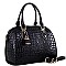 Crocodile Patent Padlock Accent 2-Way Bag