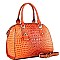 Crocodile Patent Padlock Accent 2-Way Bag