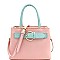 Buckle Accent 2Tone Medium 2Way Bag