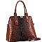 Croc Faux Leather with PadLock 2Way Bag