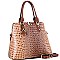 Croc Faux Leather with PadLock 2Way Bag
