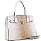 Croc Leatherette with Padlock Large 2Way Bag