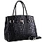 Croc Leatherette with Padlock Large 2Way Bag