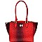 WINGED OSTRICH EMBOSSED TOTE