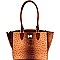 Stylish Ostrich Embossed 3-Compartment Wing Tote MH-EW1997