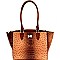 WINGED OSTRICH EMBOSSED TOTE