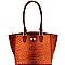 Stylish Ostrich Embossed 3-Compartment Wing Tote MH-EW1997