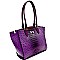 Stylish Ostrich Embossed 3-Compartment Wing Tote MH-EW1997