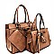 Tassel Bow Accent 3 in 1 Twin Satchel Value SET MH-EW3002