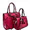 Tassel Bow Accent 3 in 1 Twin Satchel Value SET MH-EW3002