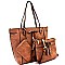 Tassel Bow Accent 3 in 1 Tote Value SET  MH-EW3003