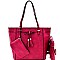 Tassel Bow Accent 3 in 1 Tote Value SET  MH-EW3003