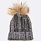 Raccoon Fur PomPom Angora Knit Beanie