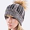 Raccoon Fur PomPom Angora Knit Beanie