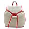 Straw Neon Trimmed Backpack