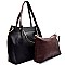 F0152-LP Metal Handle Accent 2 in 1 Tote
