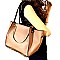 F0153-LP Handle Accent Two-Tone 2 in 1 Tote