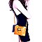 Buckle Accent 3-Compartment Cross Body Shoulder Bag  F0241-LP