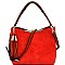 Trendy Tassel Accent Multi-Compartment Two-Tone Hobo MH-F0247