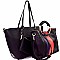 Boutique Most Wanted Metal Handle Satchel 3 in 1 Tote SET