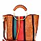 Boutique Most Wanted Metal Handle Satchel 3 in 1 Tote SET