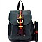 Color Block Striped Fashion Backpack Wallet SET Mh-F0272W