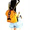 Color Block Striped Fashion Backpack Wallet SET Mh-F0272W