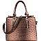 Ostrich Embossed 2-Way Structured Satchel MH-F0282