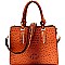 Ostrich Embossed 2-Way Structured Satchel MH-F0282