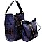 Crocodile Embossed Side Pocket 2 in 1 Tall Hobo MH-F0283