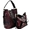 Crocodile Embossed Side Pocket 2 in 1 Tall Hobo MH-F0283