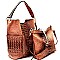 Crocodile Embossed Side Pocket 2 in 1 Tall Hobo MH-F0283