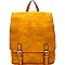 Buckle Accent Flap Fashion Backpack MH-F0284