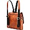 Buckle Accent Flap Fashion Backpack MH-F0284