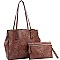 Multi-Compartment 2-Way Tote Wristlet Set