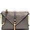 F3308-LP Chevron Quilted Flap Clutch Cross Body