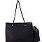 Quilted Chain Strap Shoulder Bag 2Pc Set