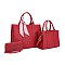 Elegance Pebbled Vegan Leather Tote & Wallet Set ZZM-31913
